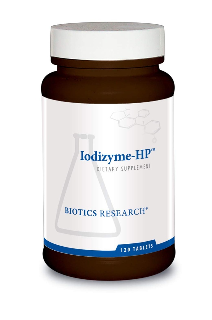 Biotics Research Iodizyme HP Jodi, Kilpirauhasen tuki, solun aineenvaihdunta, edistää energiaa, tukee aineenvaihduntaa toiminto, T3, T4, TSH 120 tablettia