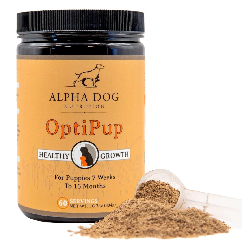 Alpha Dog Nutrition OptiPup All-in-1 Pentu monivitamiini sisältää 31 Superfoods mukaan lukien probiootit ja prebiootit digestiivisen tuen, ihon ja immuuniterveyden, ja Optimum Kasvu (60 Servings)