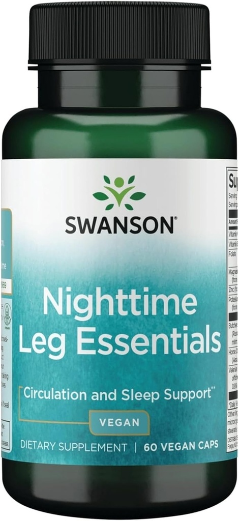 Swanson Nighttime Leg Essentials 60 Veg kapselia