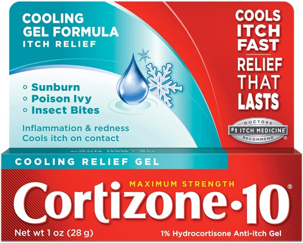 Cortizone 10 Jäähdytysapu Itch Gel 1 oz (pakkaus 12)