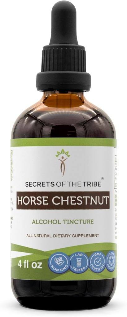 Hevosen, kastanjan, kastanjan (Aesculus hippocastanum) kuivattujen pähkinöiden tiiviste (4 FL OZ)