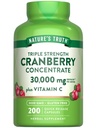 Nature's Truth Cranberry Concentrate Pillerit ... Plus C-vitamiini 30 000 mg... 200 Quick Release Capsules ...
