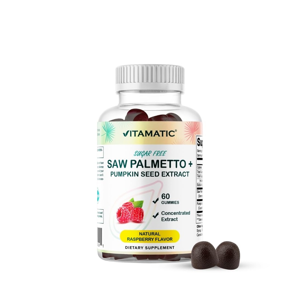 Vitamatic Sugar-Free Saw Palmetto kurpitsa siemenen ... 3000 mg Ekvivalentti tarjoilua kohti...