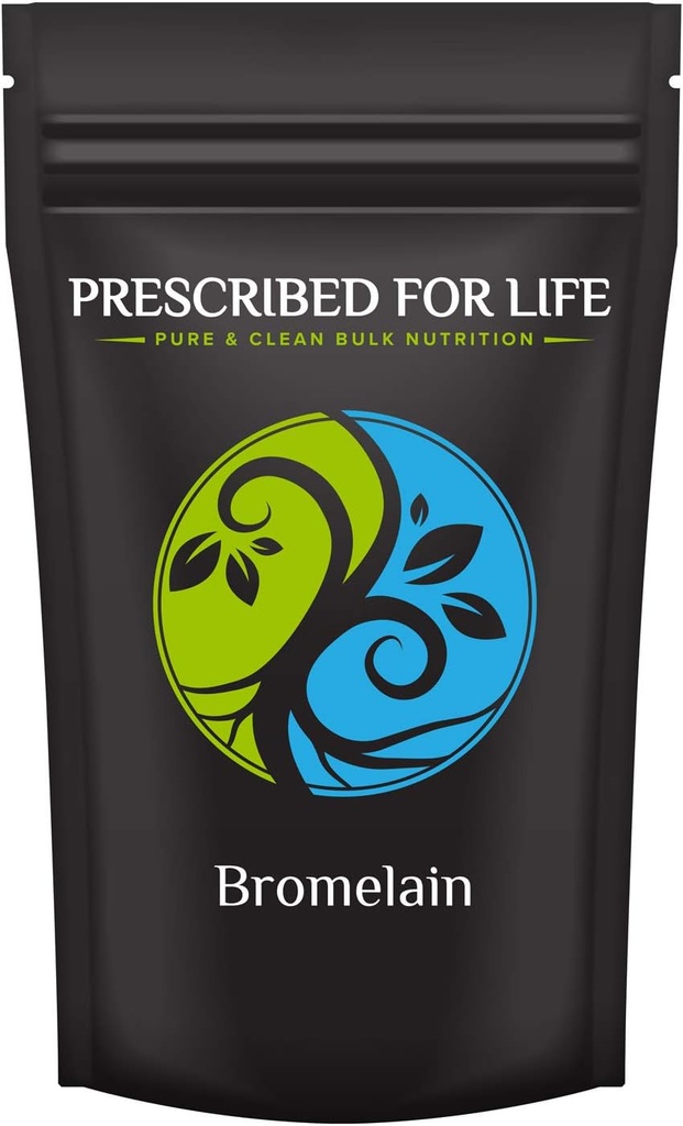 Määrätty eliniäksi Bromelain Powder 2400 GDU, Natural Ananas Enzyme Powder, Vegan Bromelain Supplement (56 g)