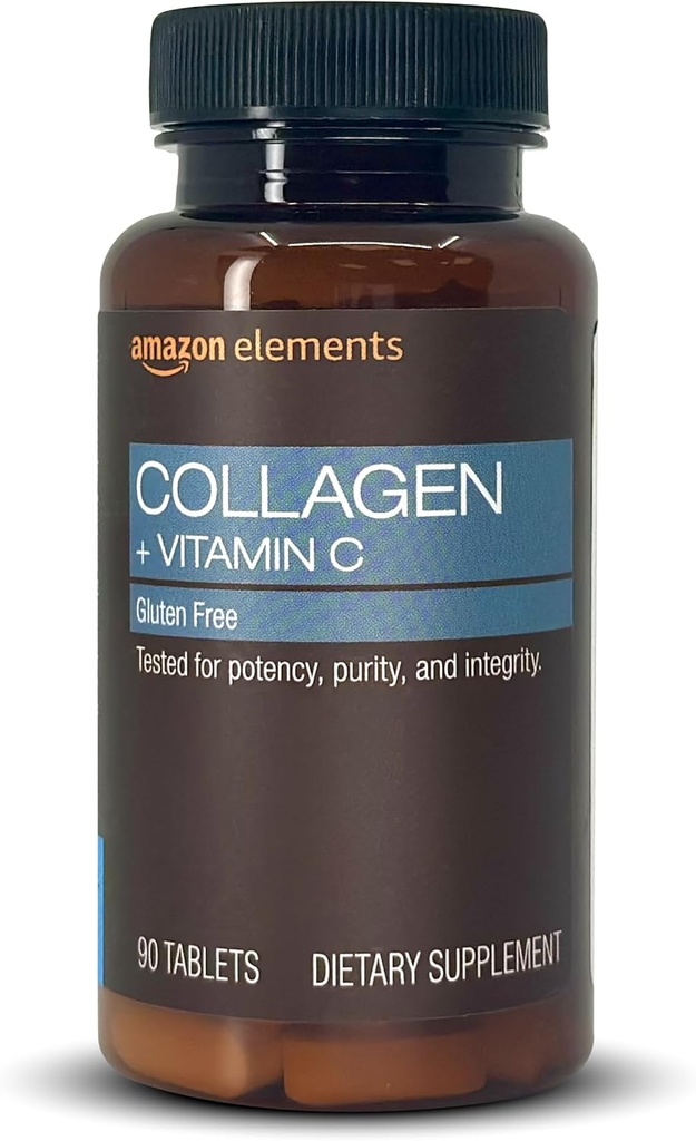 Elementit Collagen Peptides + C-vitamiini, 2500 mg Collagen Peptides per tarjoilu, 90 tablettia, 1 kuukausi tarjonta