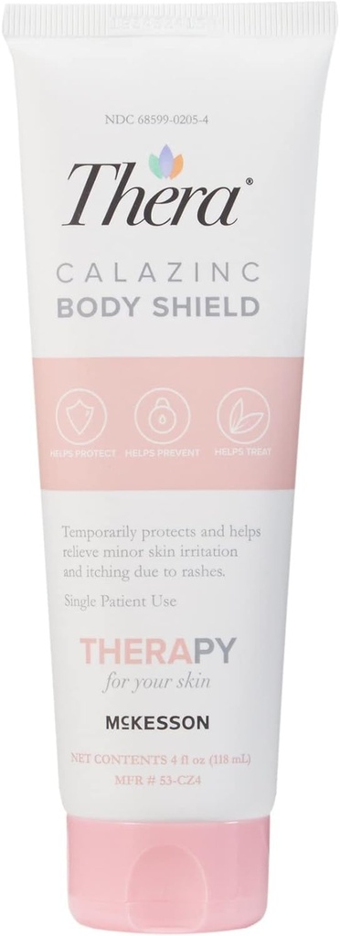McKessonin Thera Calazinc Body Shield, Calamine Sinkki Cream -Skin Barrier Voide ihottuma, psoriaasi, vaippa ihottuma - 4 oz. Putki, 1 luku