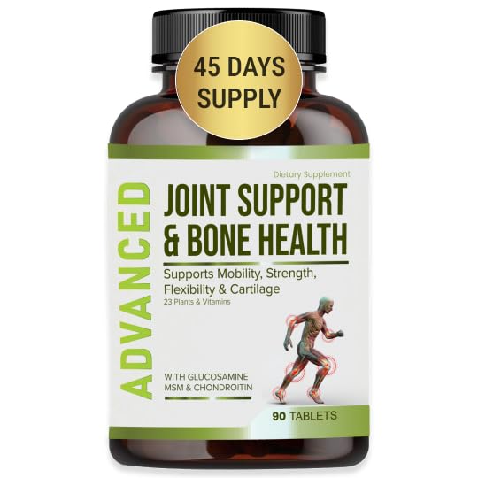 NutraPro Glukosamiini Chondroitin MSM Joint Relief Supplements & Bone Health - for Polvi- ja nivelapu, luun vahvuus, yhteinen terveys, liikkuvuus, joustavuus, vahvuus ja mukavuus.45 Päivät Servings