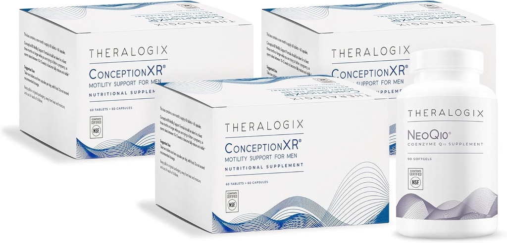 Theralogix ConceptionXR Motiliteetti tuki Formula + NeoQ10 Bundle, 270 Count (Pack of 4)