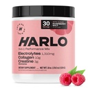 Harlo - Vadelma suola Elektrolyytti juoma Mix naudan Collagen & Creatiini- Creatiini Monohydraatti Powder - Energy Drink Powder - Esitreenaus jauhe - Sokerin ilmainen energiajuomat - Post Treout Recovery