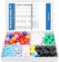 Swpeet 200 Pcs Molecular Model Kit for Organic and Inorganic Chemistry, Chemistry Molecular Model Student and Teacher Set - 83 Atomit & 116 Linkit & 1 Lyhyt Link Remover Tool