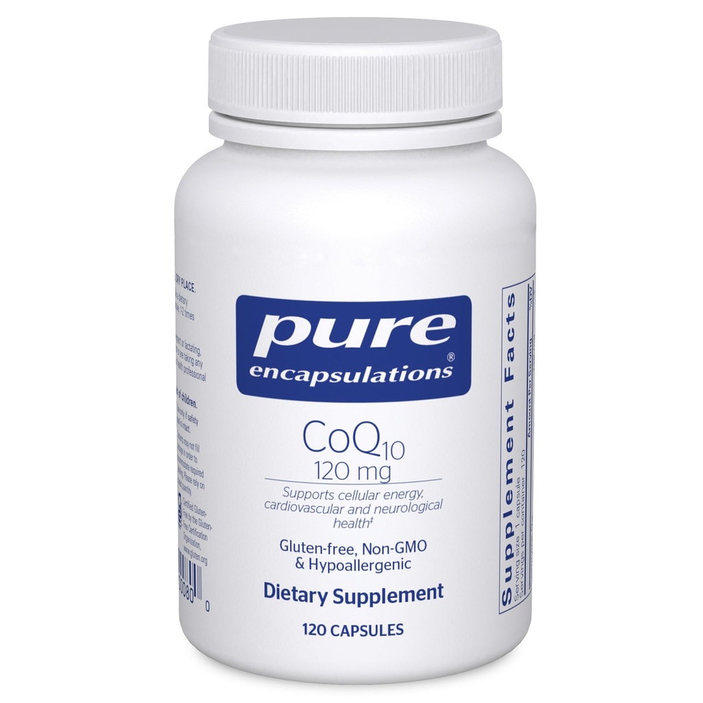 Puhdasta Kapseleita CoQ10 120 mg - Coenzyme Q10 täydentää sydämen terveyttä, energiaa, antioksidantteja, aivojen ja muistin terveys - soluterveyden, kognition ja kardiovaskulaarinen tuki* - 120 kapselia