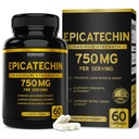 Epicatechin Extract 750mg Per Serving - (60 kapselia) - Tukee Lean Muscle, Typpioksidi, Myostatiini Inhibitor, kestävyys, Endurance, Pump & GMO & Vegan täydennysosa - (60 kreivi)
