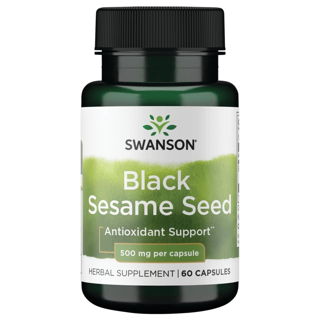 Swanson Full Spectrum Musta Seesam Seed 500 Milligrams 60 Kapselia