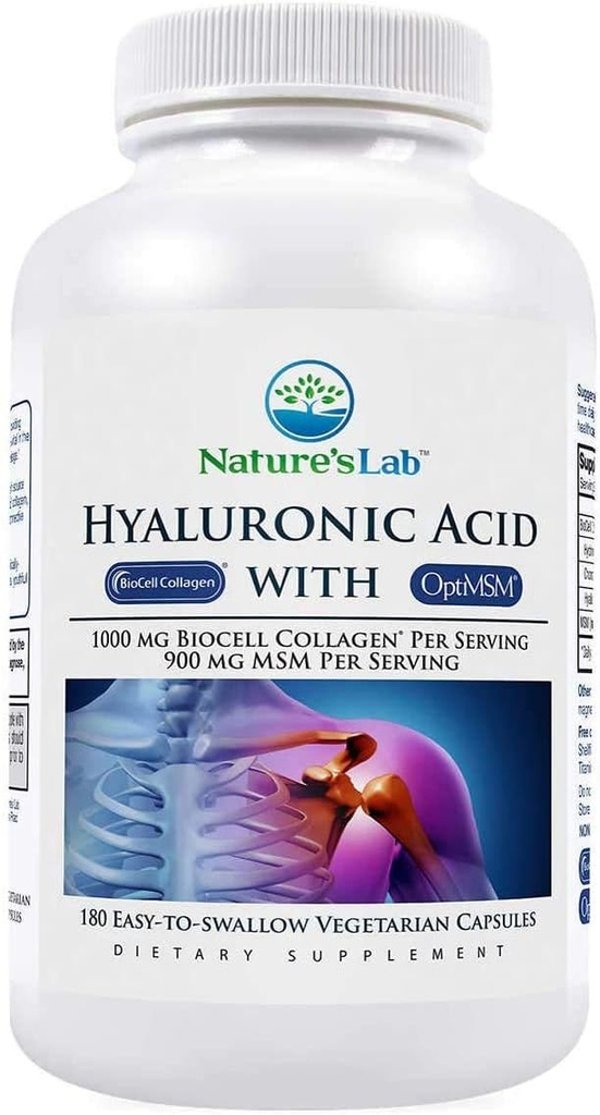 Luonnon Lab Hyaluronic Acid with BioCell Collagen, 180 kasviskapselia