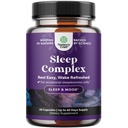 Natures Craft Natural Recrearing Sleep Formula - Tukee Terve Lepo - Non Addictive Supplement - Magnesium L-Theanine GABA - Puhdas kasviperäisiä ainesosia