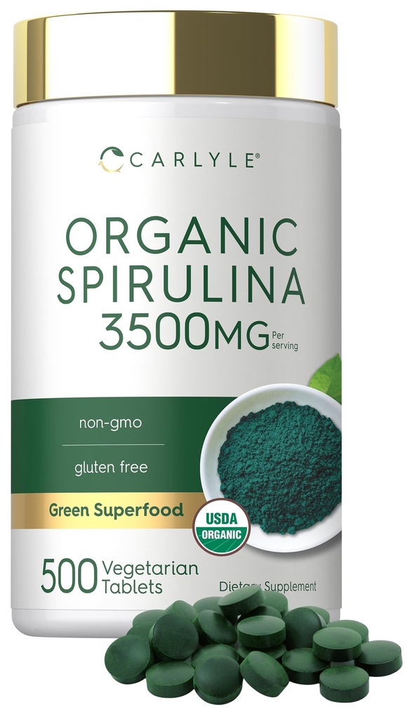 Carlyle Organic Spirulina Tablets 3500 mg ... 500