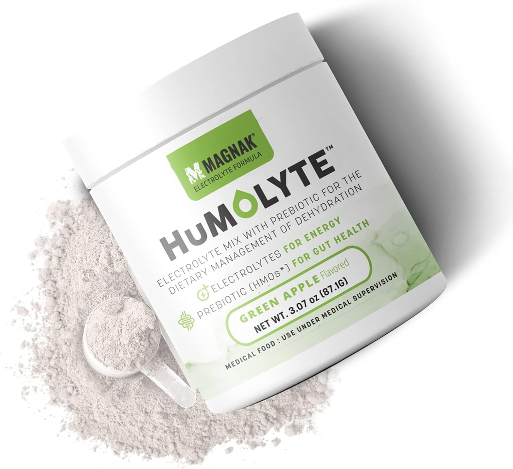 Humolyte Electrolyte Powder för kemoterapipatienter - Patented HMO Formel för Hydration & Gut Health - Prebiotisk, glutenfri, grön Apple smak, 3,07 oz