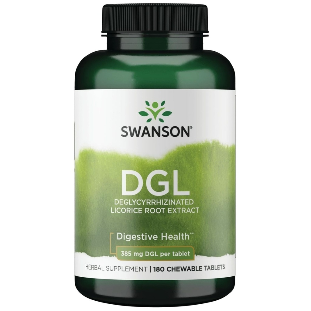 Swanson Dgl (Licorice) 385 Milligrammaa 180 Chwbls