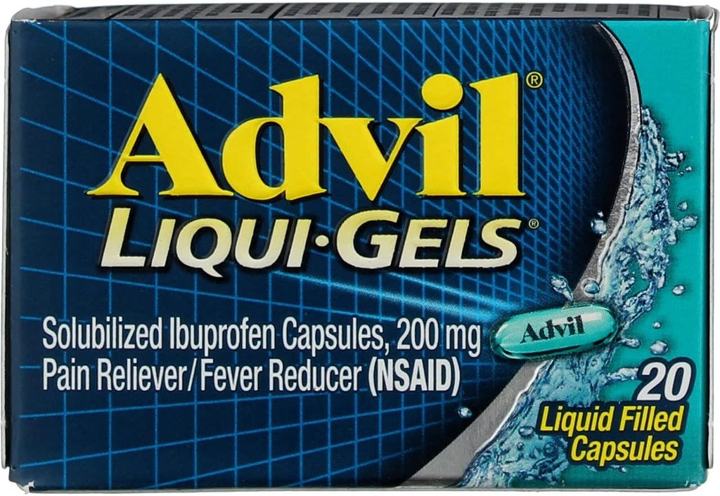 Advil Pain Reliever/Fever Reducer Liqui-Gels 20 CP - Köp Packs and Save (Pack of 2)