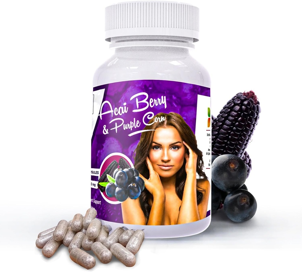 Acai Berry with Purple Corn Capsules l Resveratrol and Anthodyanins Source l Sikyriah