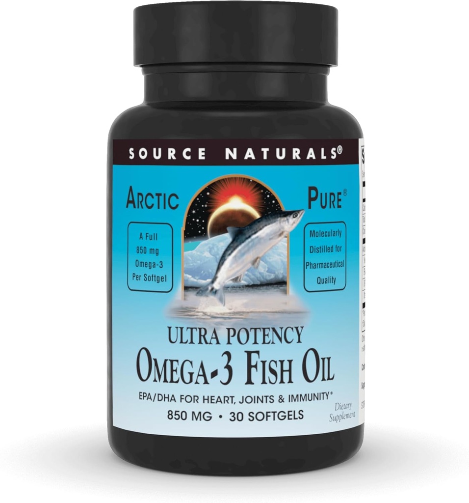 Källa Naturals ArcticPure Ultra Potency 850 mg Omega-3 Fiskolja - 30 Softgels