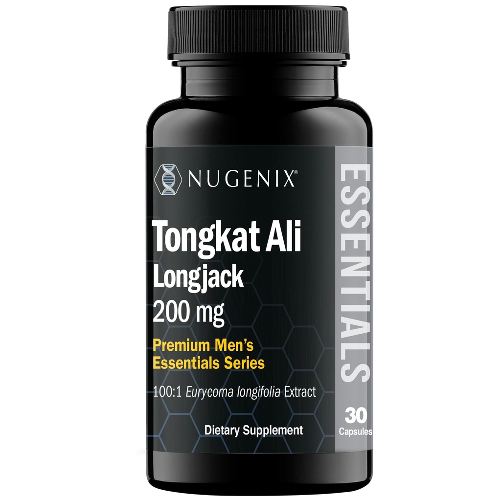Nugenix Essentials Tongkat Ali miehille, tuki miesten terveydelle, Longjack Eurycoma Longifolia Extract, 30ct