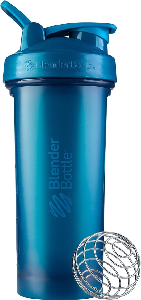 BlenderBottle Classic V2 Shaker Bottle Täydellinen Proteiini Shakes ja Pre Treout, 28-Ounce, Ocean Blue
