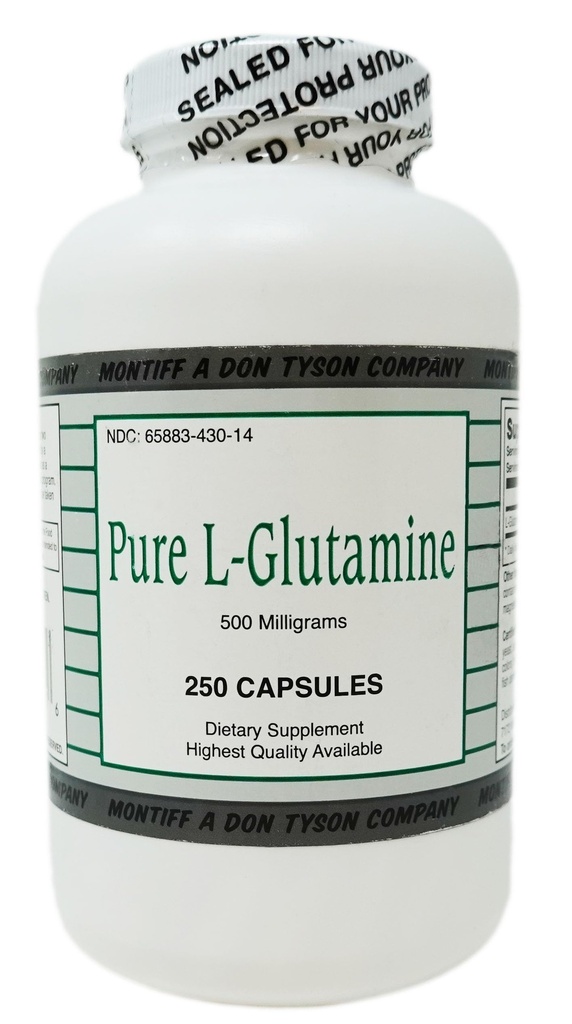 Pure L Glutamiini 500 mg 250 kapselia