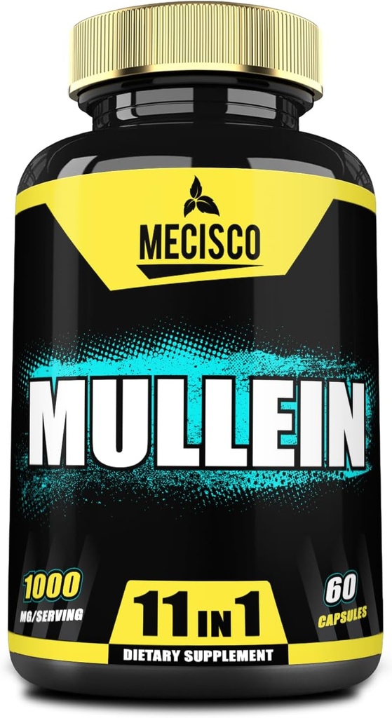 Mullein Leaf täydentää Panax Ginseng Root, Cordyceps Sinensis & Lisää - 60 kapselia - 11in1