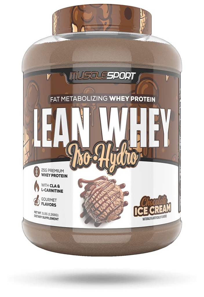 Lihasport Lean Whey RevolutionTM Protein Powder - Whey Protein Isolate - Low Calorie, Low Carb, Low Fat, Incredible Flavors - 25g Protein per Scoop - 5lb Suklaajäätelö