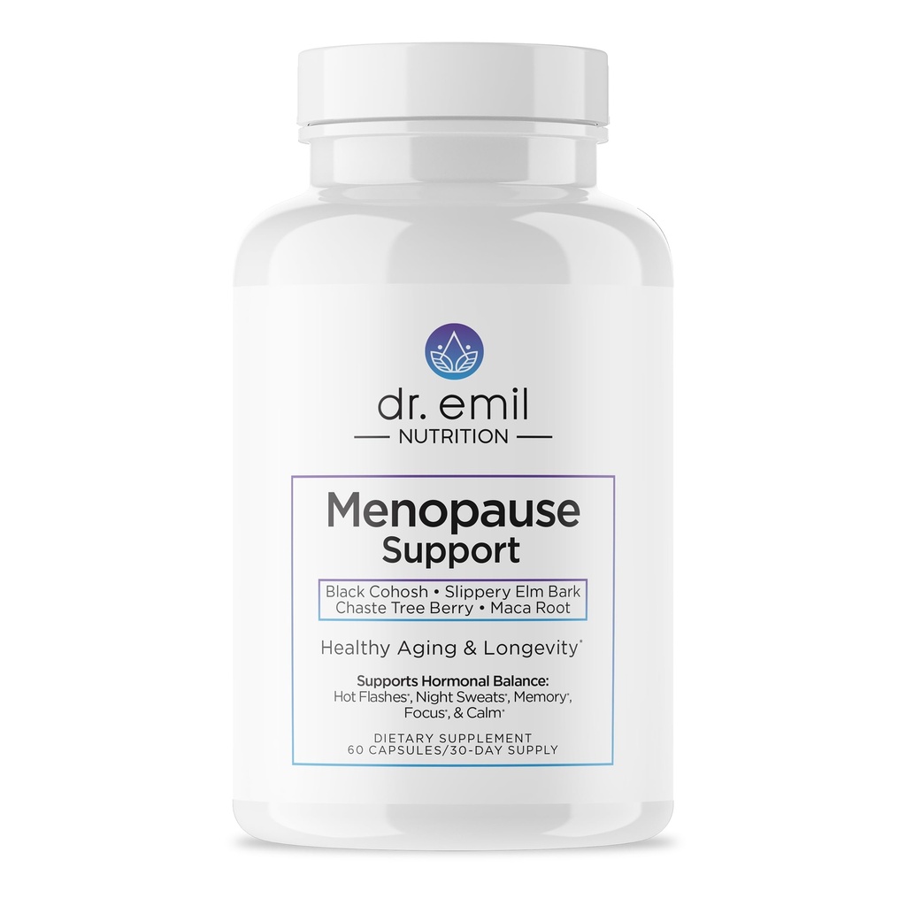 DR. EMIL NUTRITION Menopause lisäravinteet naisille - Multi-symptom Menopause Relief for Hot Flashs, Night Swats & Mood Swings - Menopause Tuki pillereitä musta Cohosh - 30 päivän tarjonta