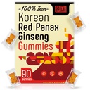 Korean punainen Panax Ginseng Supplement Gummies - rauta täydentää naisten ja miesten - Iron Gummies kanssa C-vitamiini, B6, B12, Kalium & Magnesium, Vegan - 90