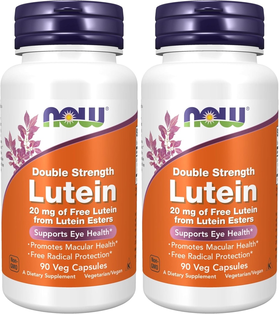 NYT lisäravinteet, Lutein 20 mg ja 20 mg Lutein Estersin vapaata luteiinia, 90 Veg-kapselia (Pakki 2)
