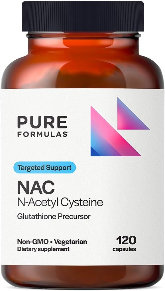 PureFormulas N- Acetyl- L- Cysteine - NAC- lisäkapselit 900 mg NAC, antioksidantti Glutatione Precursor - Detox + Trenout Recovery, ja immuunituki - ei- GMO + kasvissyöjä täydennysosa -120 kapselit