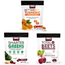 Force Factor Better Turmeric Joint Support Supplement & Smarter Greens Superfood Chews, 60 pehmeää purukumia ja yhteensä Beets Soft Chews, 60 purukumia