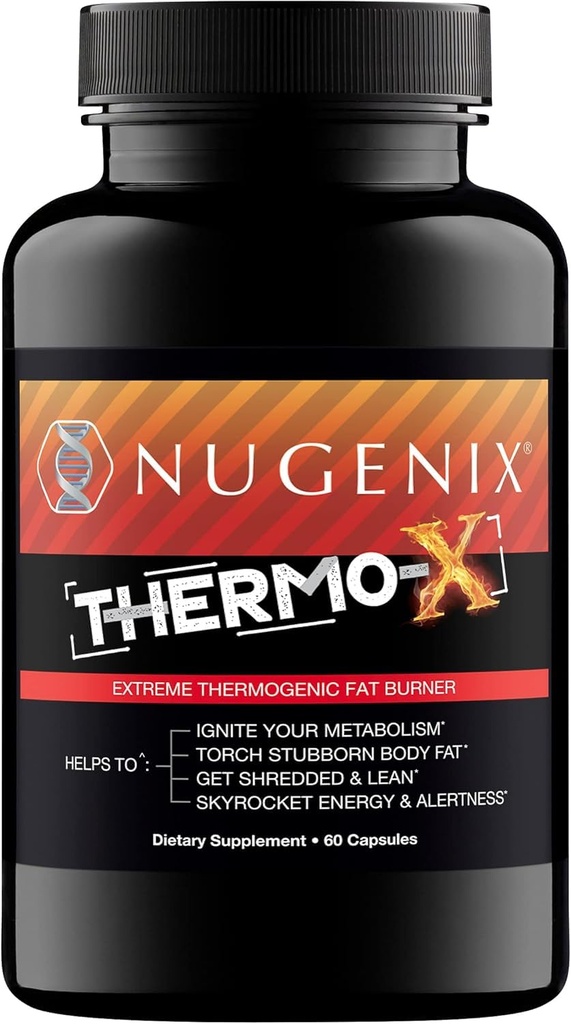 Nugenix Thermo-X: Thermogenic Fat Burner Supplement för Män, Extreme Metabolic Accelerator, 60 Count