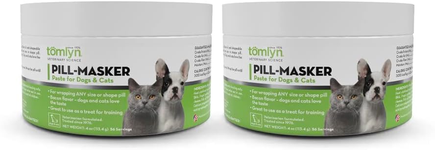 TOMLYN Pill-Masker Original Bacon-Flavored Paste koirille & kissat, 4oz, pakkaus 2