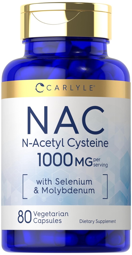 Carlyle NAC Supplement N-Acetyl Cysteine 1000 mg ... 80 kapselia...
