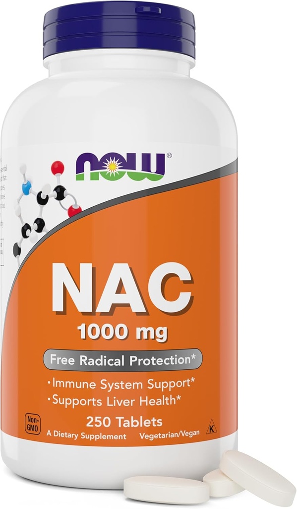 Nu NAC, 1000 mg, 250 tabletter, vegetariska och vegan, icke-GMO