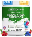 Organic Greens & Reds Superfood Powder | Mixed Berry Flavor | 25 + Super Fruits & Veggies, Beets, Prebiotika | Energizing, Antioxidant-Rich, Keto-Friendly Smoothie Mix | 35 portioner
