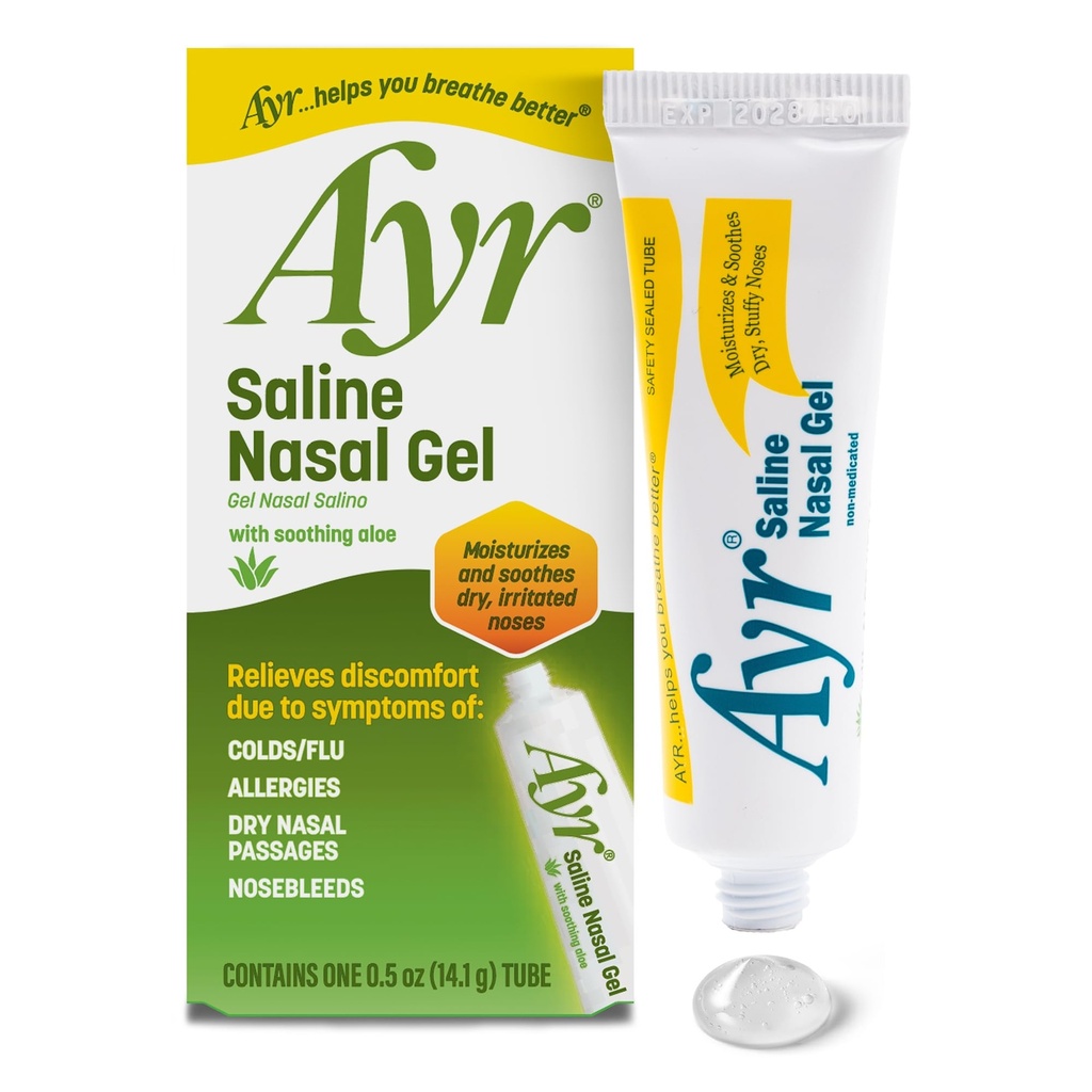 Ayr Saline Nasal Gel, med lugnande Aloe, 0,5 Ounce Tube (Pack av 1)