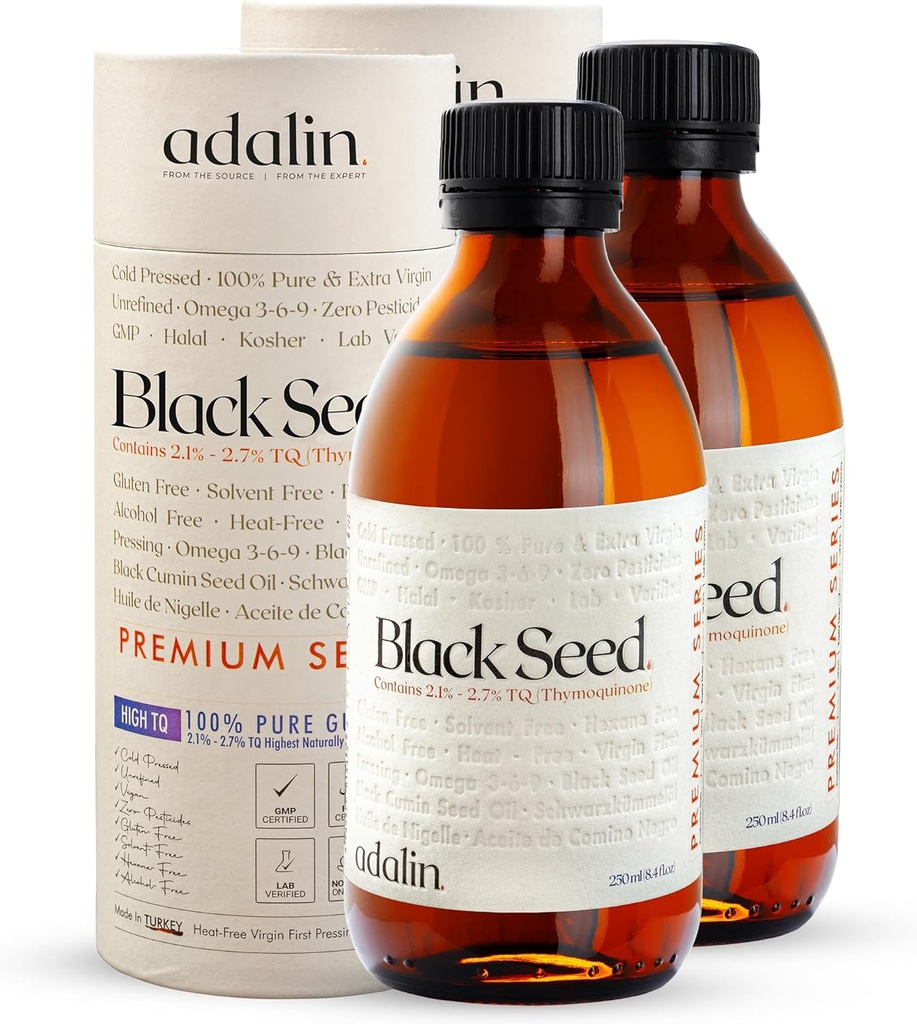 adalin Black Seed Oil Liquid 16.8 fl oz Nigella Sativa Seed Oil 