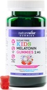 NatureWise Kids Melatoniini 1 mg Sokerittomia Gummies for Children Ages 4 & Up - Non-Habit Forming Sleep Aid - Mansikkamakuisia - Vegaani, Ei gluteenia, ei-GMO - 60 Count[2-Kuukausi tarjonta]