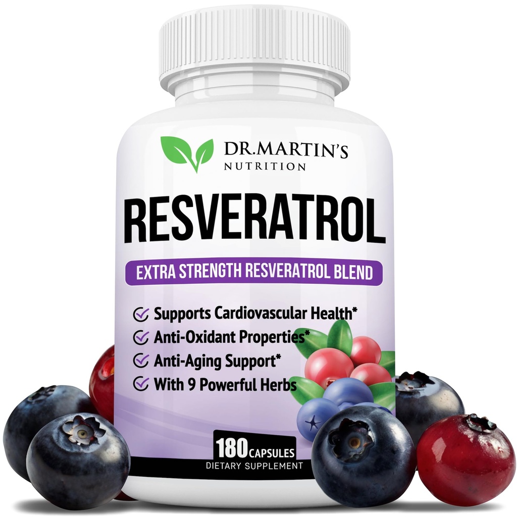 Extra Strength Resveratrol 1568mg - 180 kapselia - 3 kuukautta Supply ... Antioksidantti täydentää ...Luonnon Trans-Resveratrol pillereitä anti-aging, sydänterveyden, immuunijärjestelmän ja aivojen toiminta