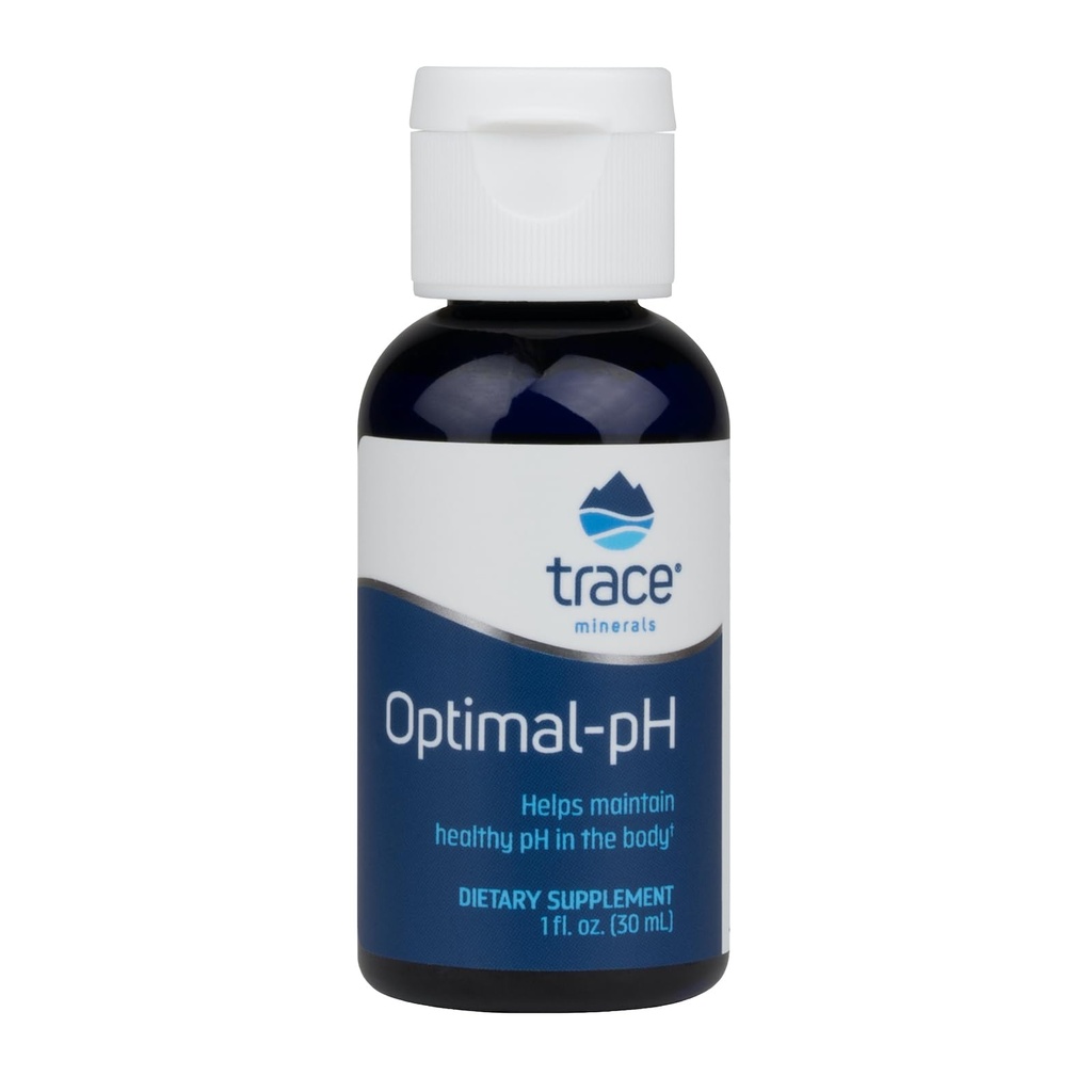 Trace Minerals Optimal-pH - Koncentrerad Ionic Mineral Supplement för Digestive & Immune Health - Digestion & pH Support Supplement med Magnesium & Boron - 1 fl oz (cirka 120 portioner)