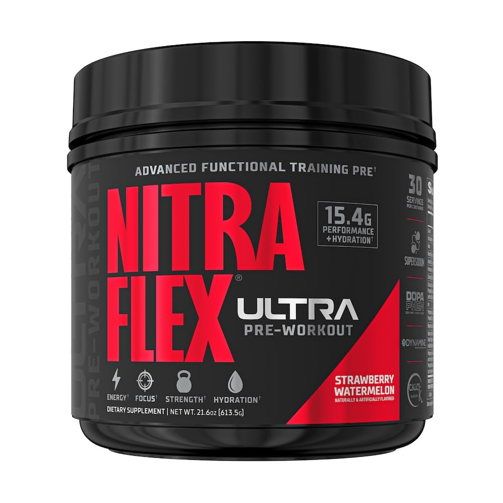 GAT SPORT Nitraflex Ultra Pre-Workout täydentää (30 tarjoilua, mansikka vesimeloni)
