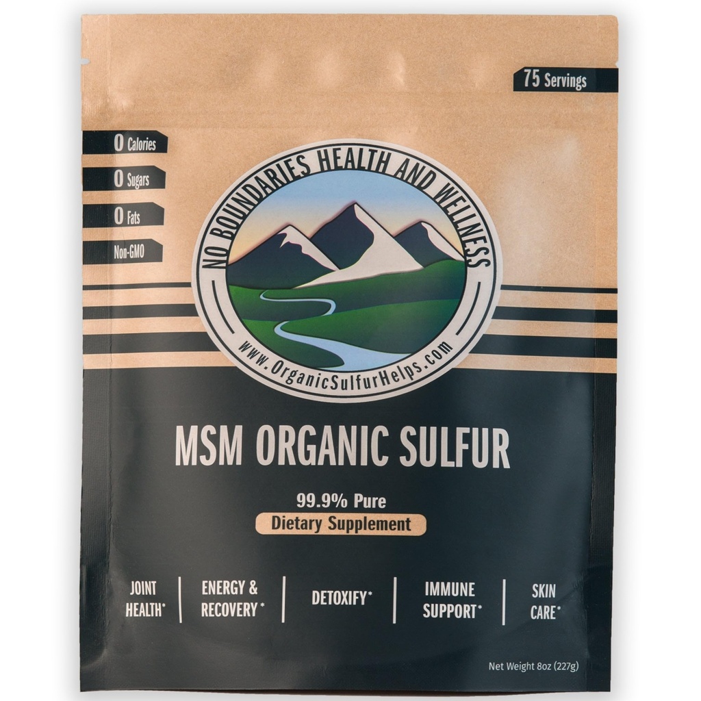 MSM Organic Rikkikristallit No Rajat Terveys ja hyvinvointi Kaikki luonnolliset, Premium Health Supplement: 99,9% Pure MSM 