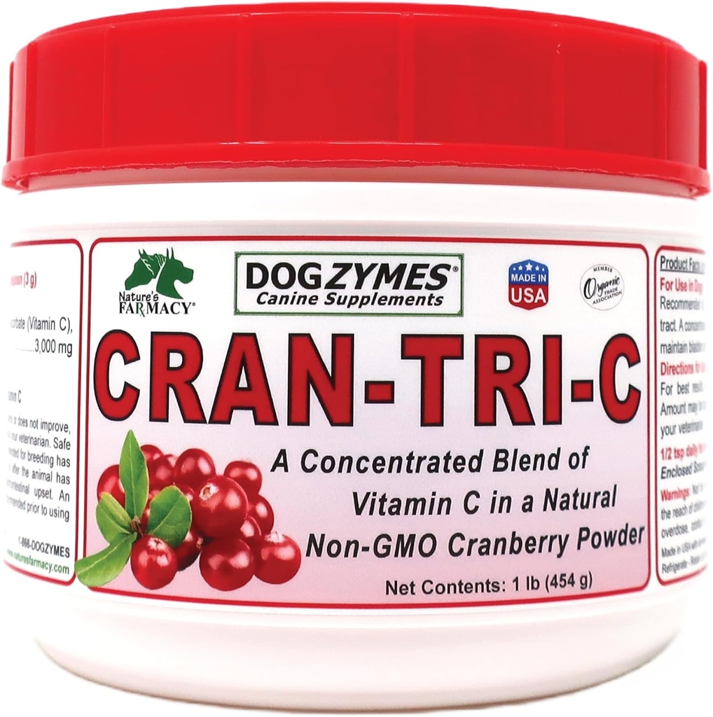 Dogzymes Cran Tri C Virtsatie tuki, C-vitamiini Blend, 1418 mg per Teaspoon (1 punta)