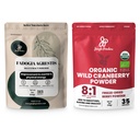 Jungle Powders Ultimate Mäns Wellness Duo: 5oz Fadogia Agrestis Extract & 5oz Organic Wild Cranberry Powder - Nigerian Fadogia Supplement för Drive & Passion, USDA Certified Cranberry Superfood