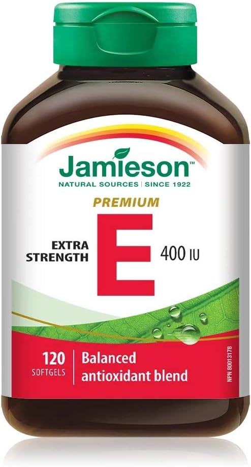 Jamieson Balance E 400IU 120 kapselia sekoitettujen tokoferolien kanssa estää solujen ennenaikaisen ikääntymisen